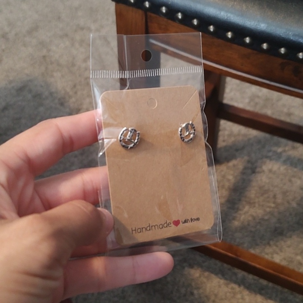 Silver Vintage Western Horseshoe Boot Stud Earrings